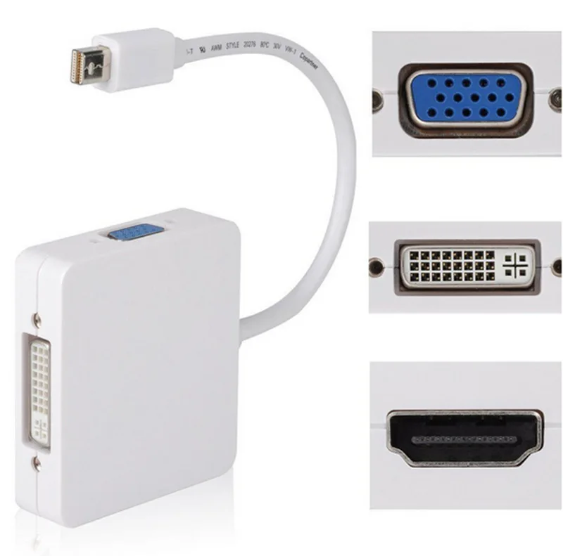 MINI DP к VGA HDMI DVI три в одном конвертер|mini dp to vga|dp vgamini |