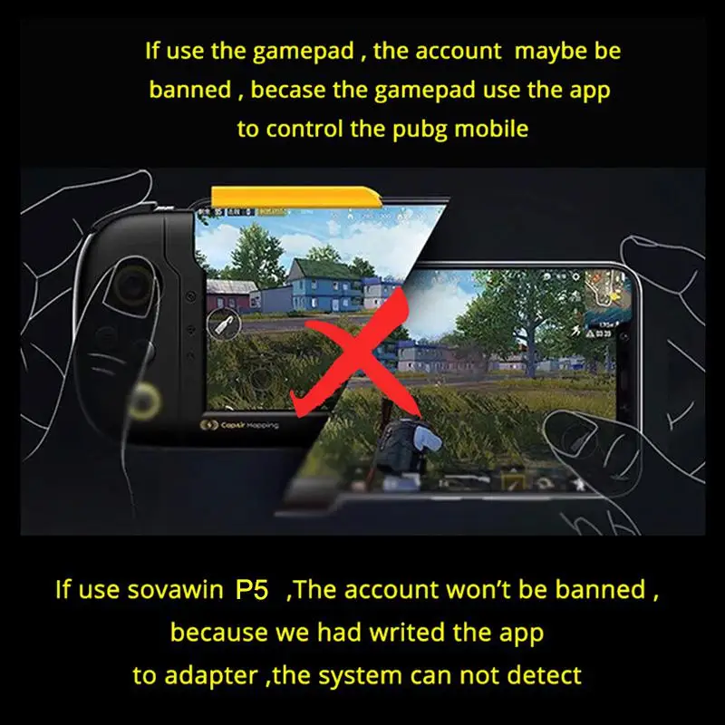Yiwa PUBG мобильный контроллер геймпада игровая клавиатура мышь конвертер для