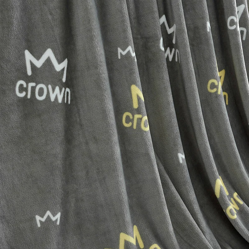Brand home textile gray coral fleece fabric blanket for sofa warm bedspread cover on the bed LREA | Дом и сад
