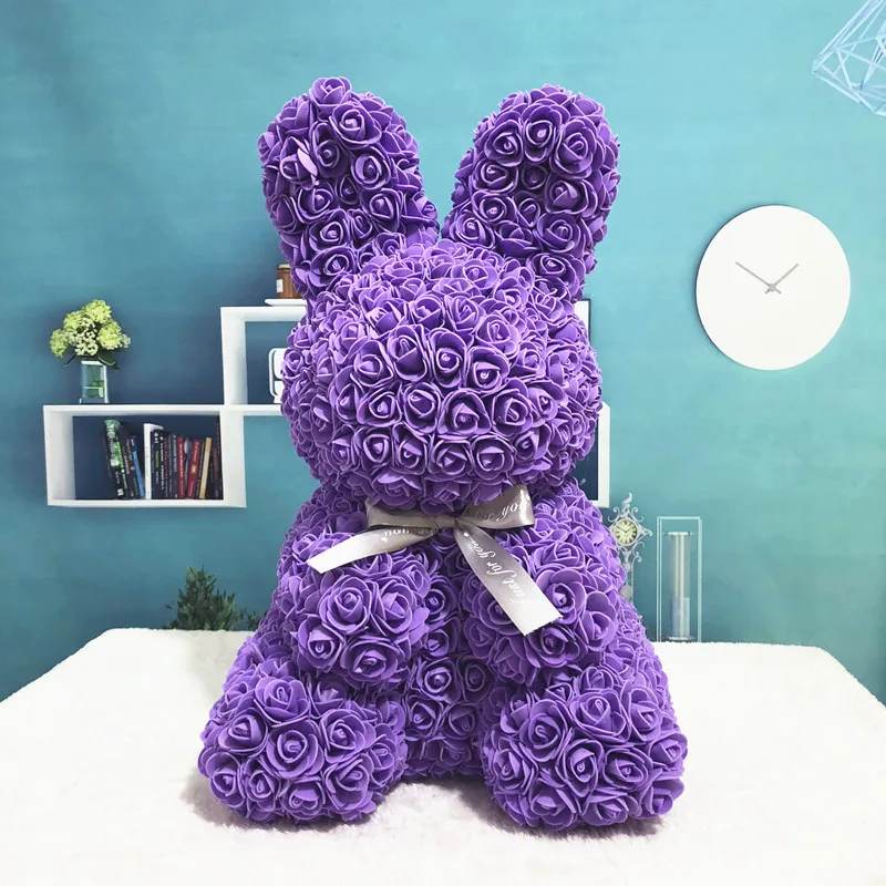 45 см креативные Diy подарки фиолетового цвета цветы из материала pe кролик узор