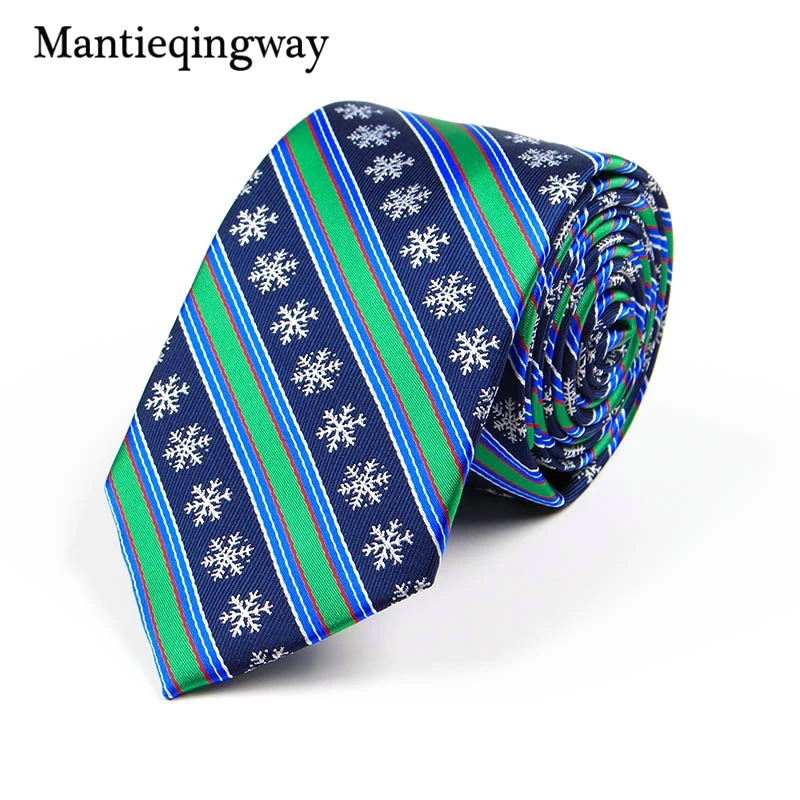 Mantieqingway, Рождественский галстук для мужчин, костюмы, дерево, снежинка, узор, галстуки, Gravatas, тонкий красный галстук для шеи, галстуки, рождественские подарки