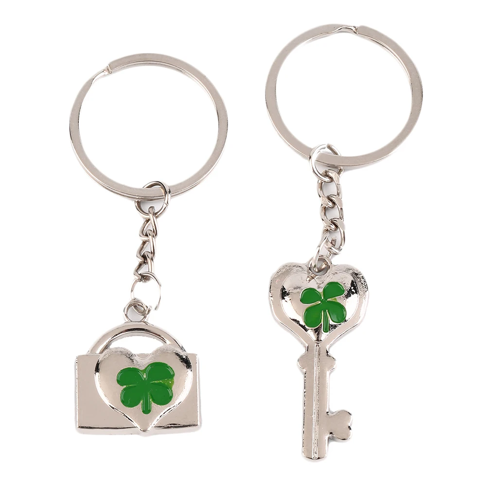 2 шт влюбленные пары четыре листа растение форма Клевера Металлический брелок