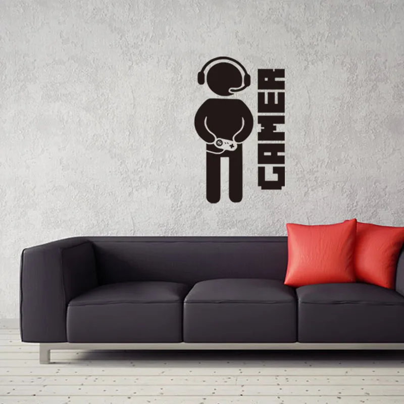 

Video Game Gaming Gamer Joystick Removable Wall Stickers Wall Decor decal
