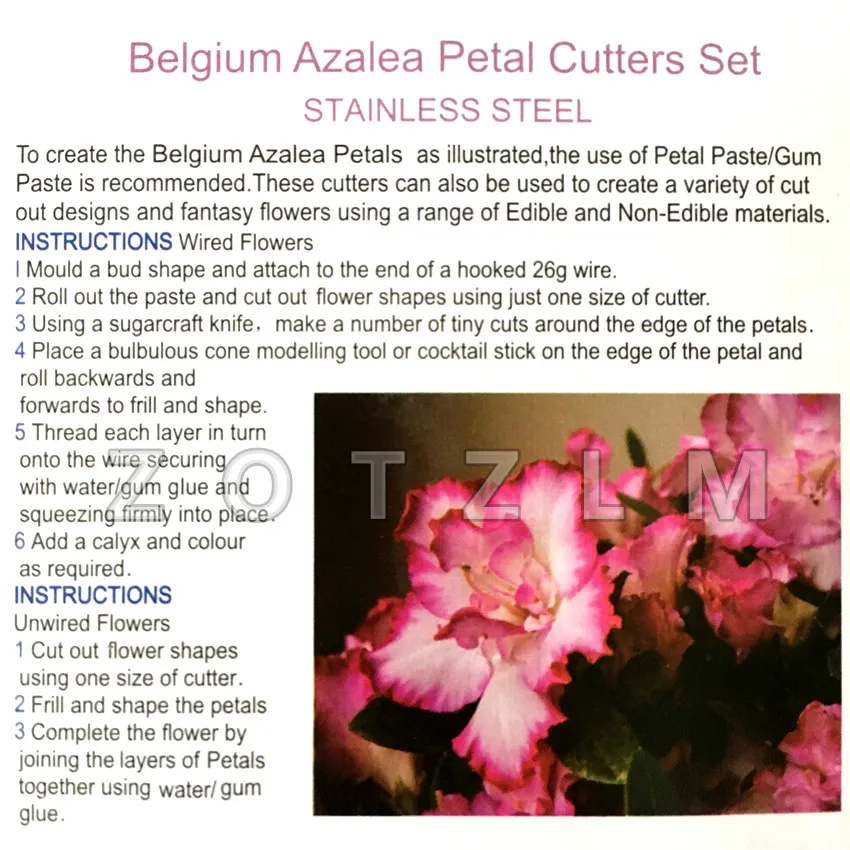 4 шт./партия, форма лепестка Azalea из нержавеющей стали, формы для резки бисквитов, форма в виде цветка для выпечки, серия, инструменты для выпечки JSM044
