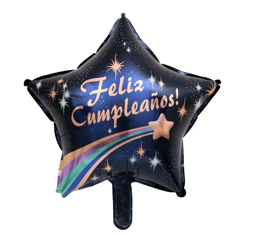 10 шт./лот 18-дюймовые воздушные шары Feliz cmpleanos на испанский день рождения круглые