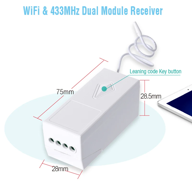 Беспроводной Wi Fi умный переключатель с RF 433 пульт дистанционного управления
