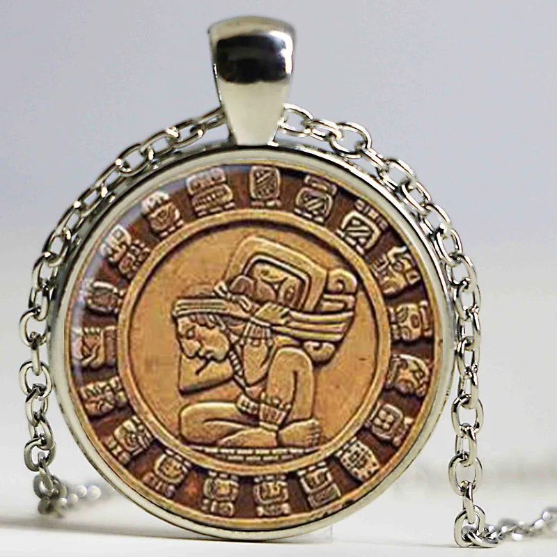 Ацтекский календарь Цепочки и ожерелья солнце каменные подвесные украшения на