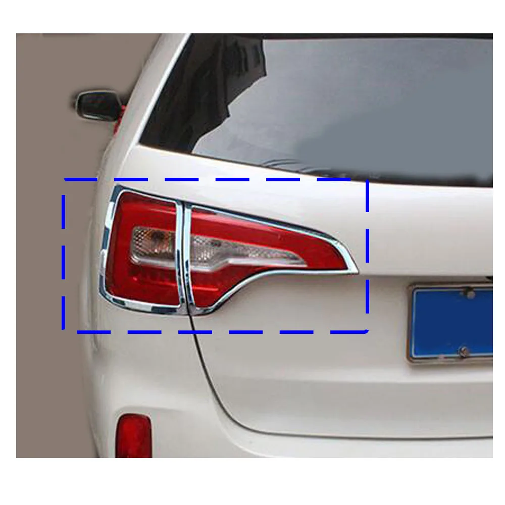 4 шт. хромированные задние фары для Kia Sorento 2013 2014|abs chrome|light trimlamp frame |