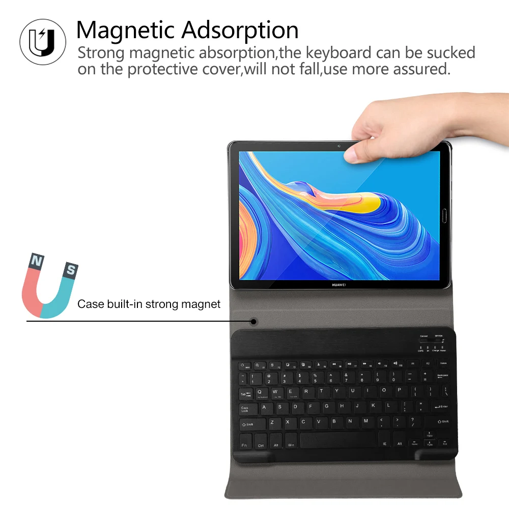 Чехол с клавиатурой для Samsung Galaxy Tab S5E 10 5 SM T720 T725 2019 Беспроводная русская