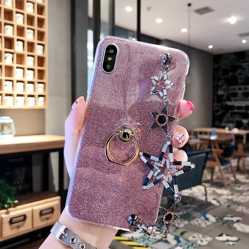 3 в одном блестящие чехлы на палец для Moto E5 Play E4 Plus Европейский цветок животное