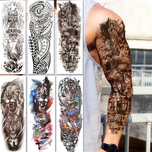 FANRUI полноразмерная татуировка на руку, ногу, тело, искусство, живопись, искусственная татуировка на ворону для мужчин, женщин и мужчин