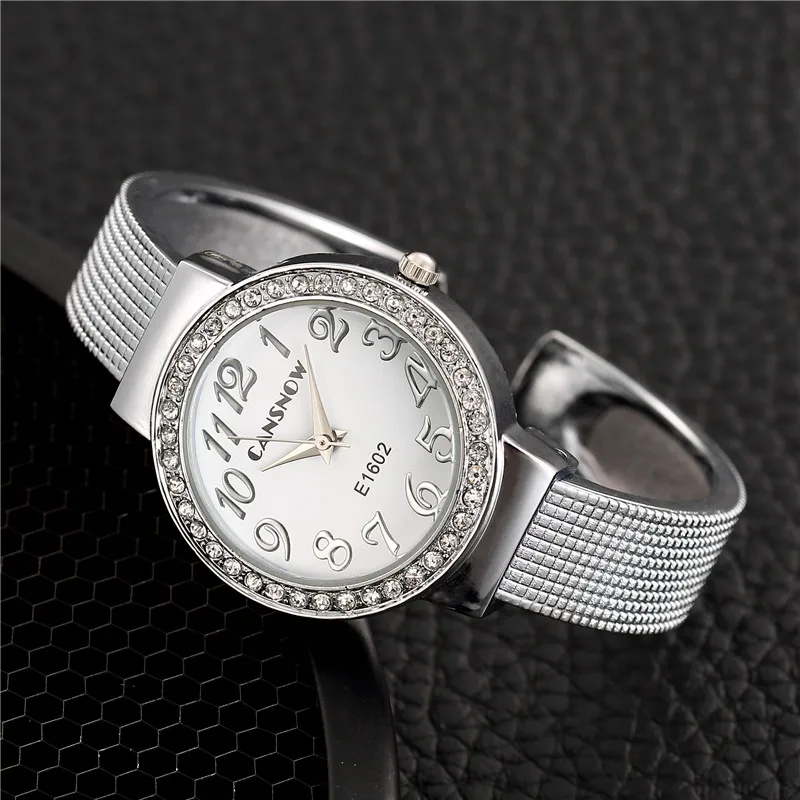 

Silver Diamond Bracelet Jewelry Watches Luxury Quartz Women Saat Zegarek Damski Fashion Accessories Ladies Couples Gifts Clocks