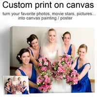 custom printings your picturefamilyfriends or baby photofavorite image wedding photos poster custom print on canvas unframed