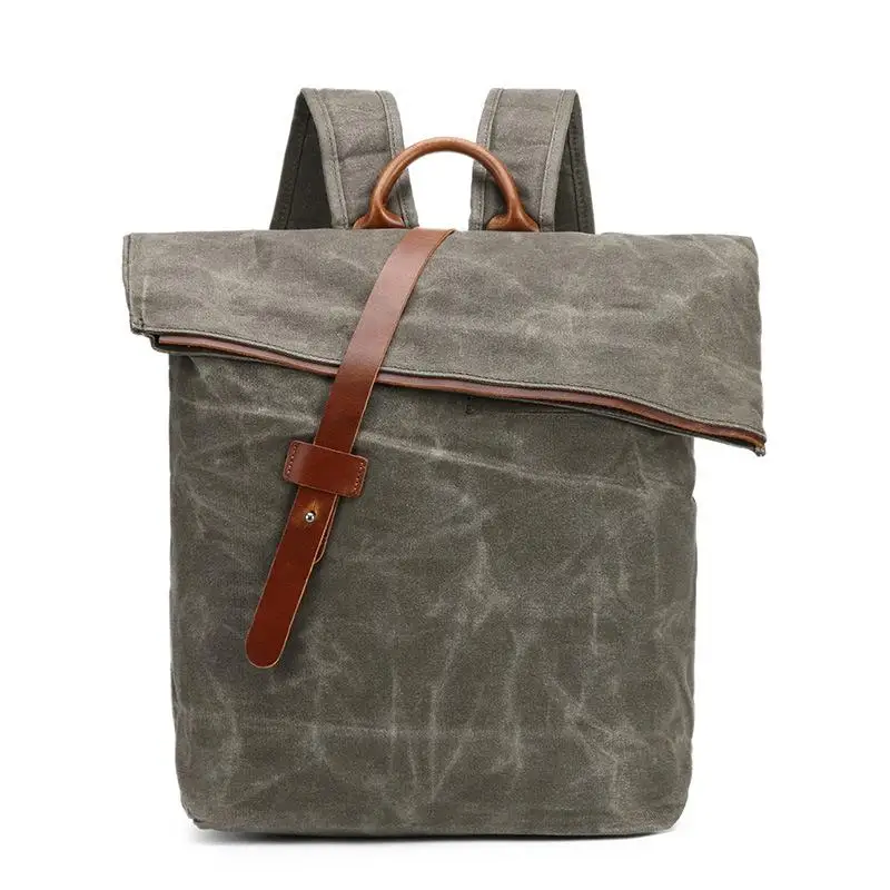 Johnature 2021 New Vintage Men Backpack Leisure Canvas Waterproof Wear Resistant Travel Bags Large Capacity Laptop |