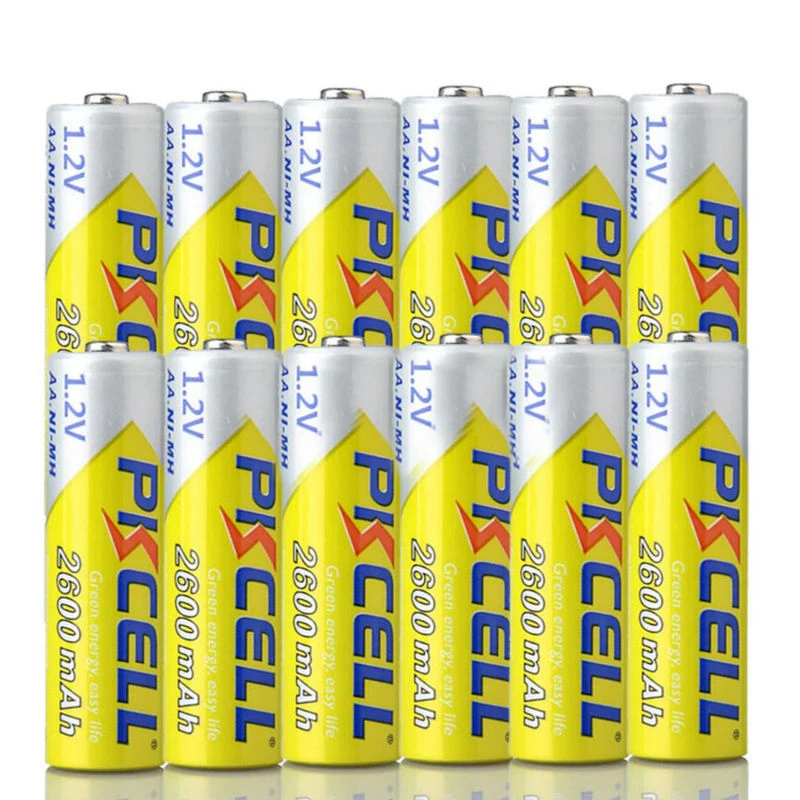 12 шт. игровая батарейка АА батарея NiMH 1 2 V 2600 mAh 2A Вольт AA аккумуляторные батареи