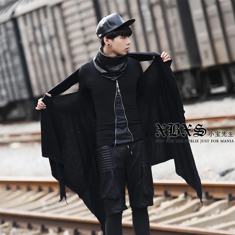 2016 New men 's clothing personalized novelty male avant-garde sweater sleeveless waistcoat singer costumes | Мужская одежда