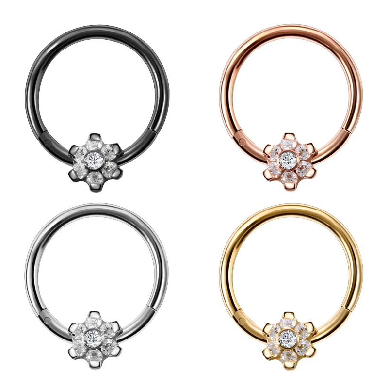 Хирургическая сталь 361L розовое золото черный цвет модный титановый сегмент