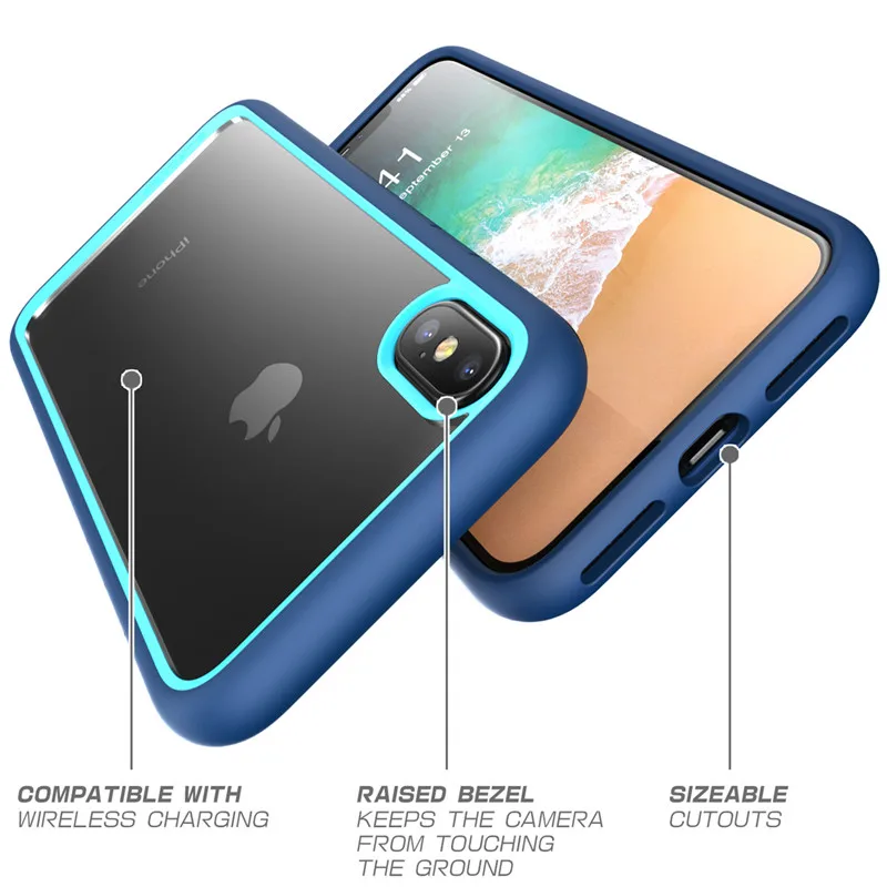 SUPCASE For iphone X XS Case UB Style Premium Hybrid Protective TPU Bumper + PC Clear Back Cover Xs 5.8 inch |