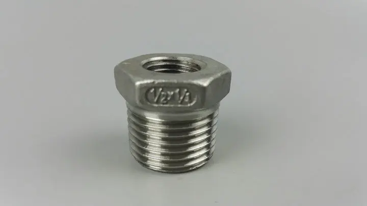 Втулка Резьбовая из нержавеющей стали SS 304 1/2 дюйма bsp папа x 3/8 BSP мама|threaded pipe