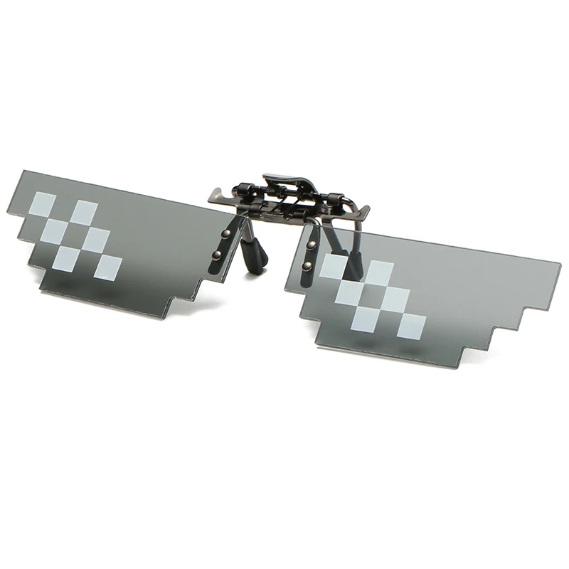 

Men 8 bit sunglasses Polygonal women sunglasses Brand Thug Life Party Eyeglasses Mosaic Vintage Eyewear Combination packages
