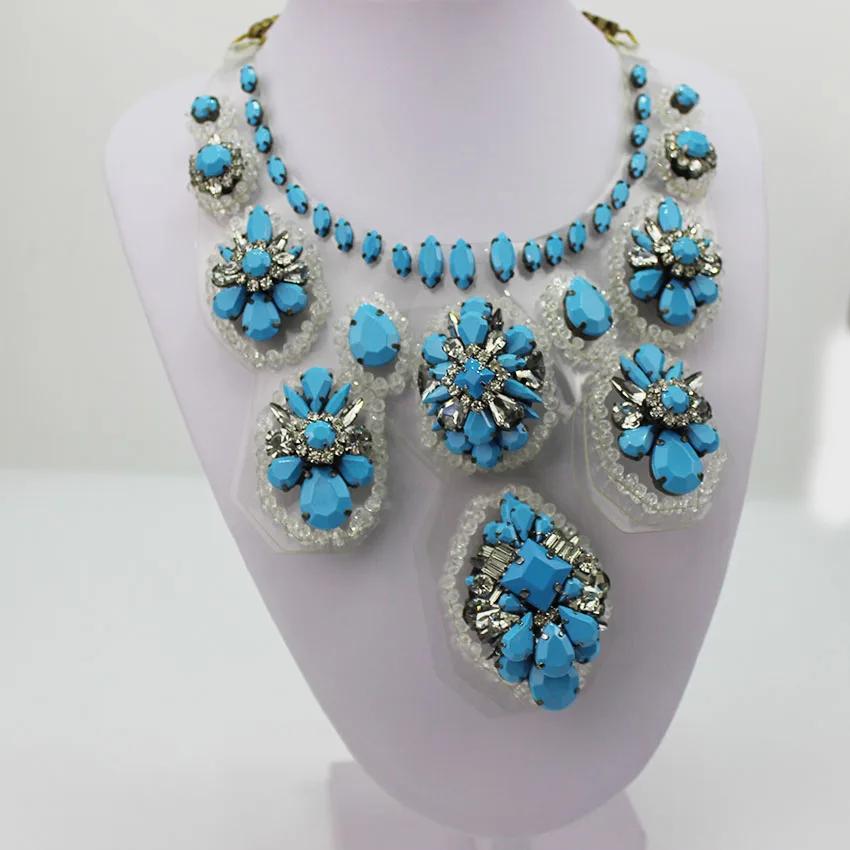 Женский нагрудник Shourouk ожерелье с разноцветным кристаллом 270|necklace collar|crystal