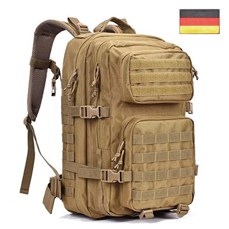 Khaki-GE Тактический рюкзак 1000D военный мужской женский армейский рюкзак уличный водонепроницаемый 43L рюкзак Водонепроницаемый дорожный Рюкзак Mochila Molle сумки - Цвет: Khaki-GE
