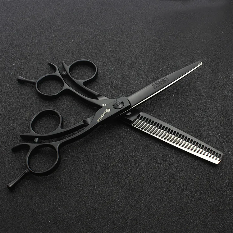 black 6inch set Высококачественные ножницы для стрижки домашних животных, ножницы для грумера 6 5,5 6,5 дюймов, японские 440c ножницы для стрижки кошек, ножницы для стрижки, набор, Парикмахерская Стрижка - Цвет: black 6inch set
