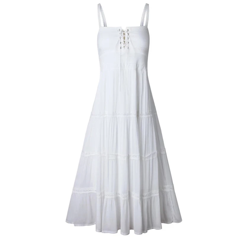 Фото YOSIMI White Sleeveless Dress 2019 Summer Red Cotton and Linen Long Women Vintage Female Vestidos Sexy Party Night Club Женская одежда YOSIMI White Sleeveless Dress 2019 Summer Red Cotton and Linen Long Women Vintage Female Vestidos Sexy Party Night Club Женская одежда