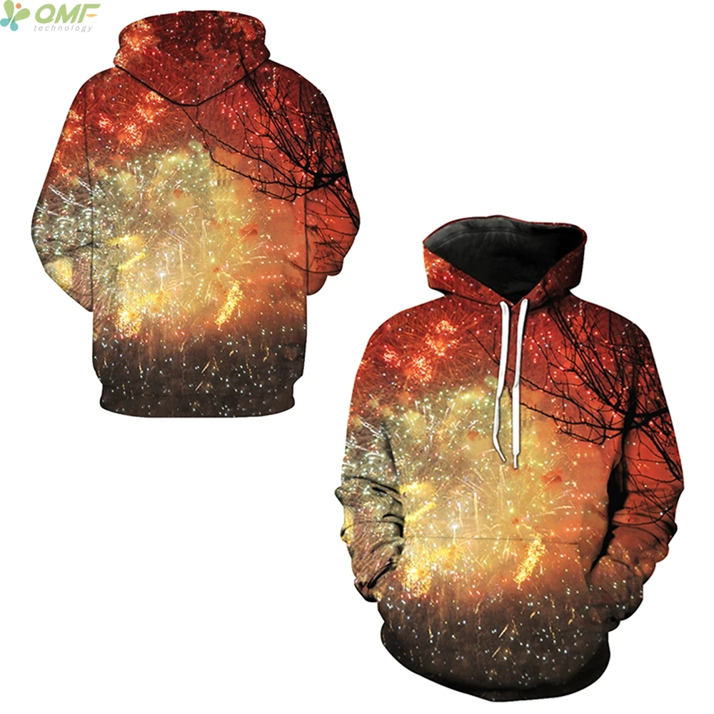 Психоделические фейерверк цифровой печати прилив Для мужчин кофты толстовки Casual