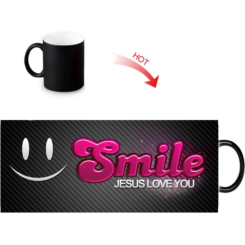 Заказная тепловая кружка с надписью Jesus Love молочное пиво кофе керамические