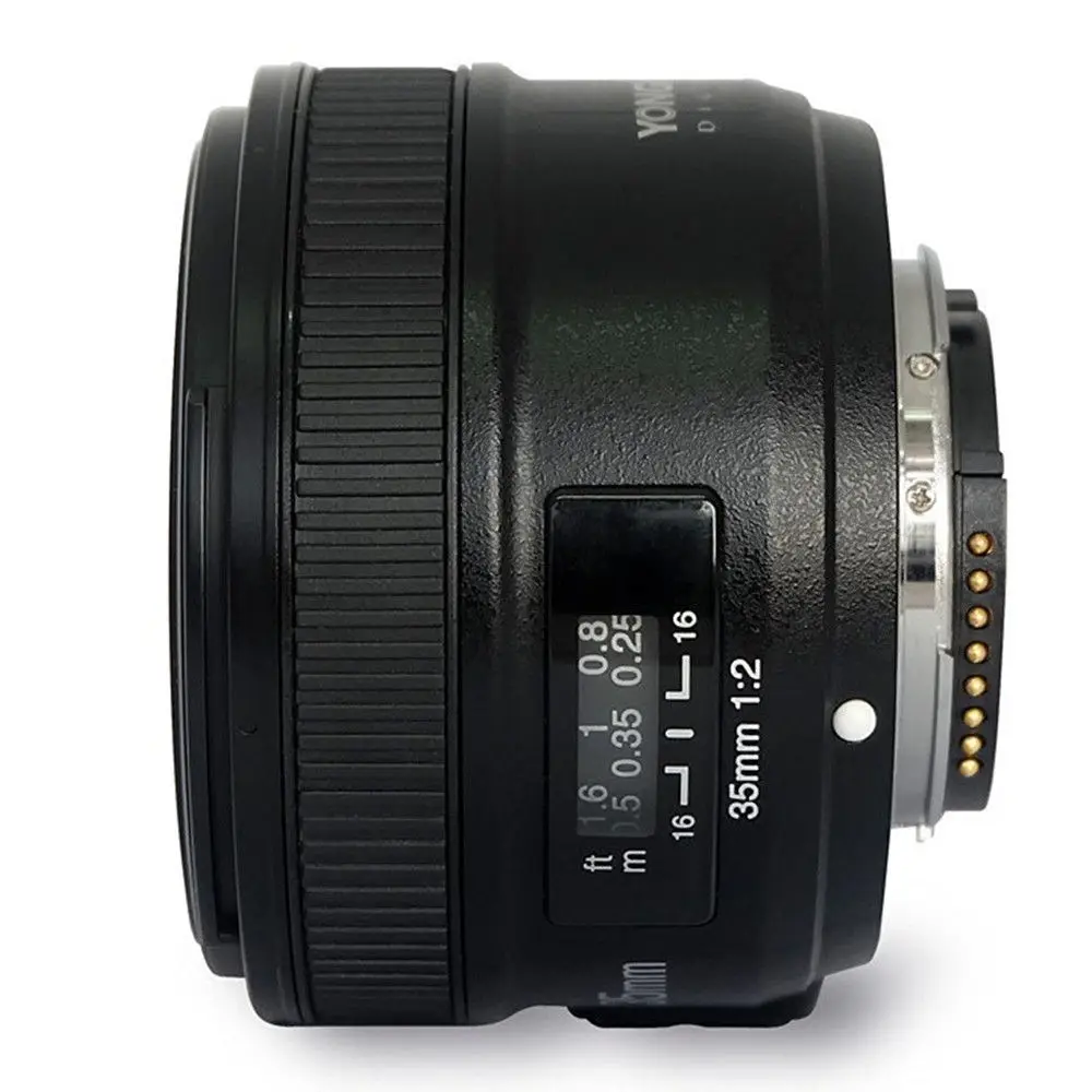 Объектив YONGNUO YN 35 мм F2N широкоугольный AF/MF фиксированный фокус для Nikon D7200 D7100 D7000 D5300
