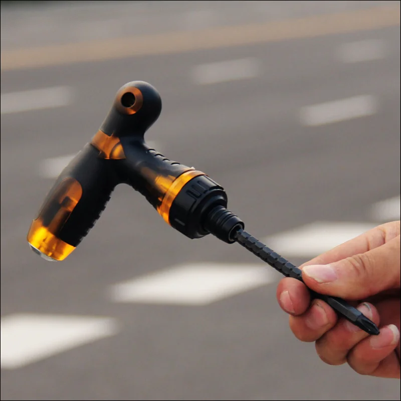 

2 In 1 retractable dual purpose screwdriver car repair tool word / cross T screwdriver bike repair ferramentas