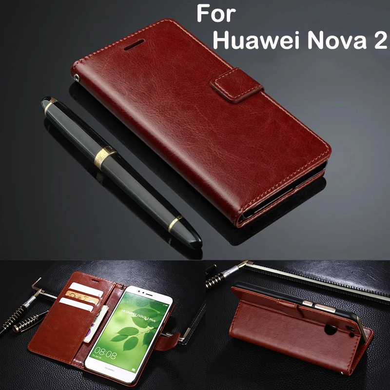 Кошелек Флип Кожа Телефон Капа для huawei Nova 2 чехол Роскошный ультра тонкий новый
