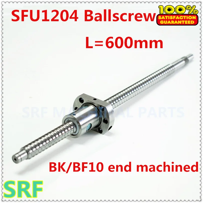 12 мм шариковый винт C7 OD = 22 SFU1204 L 600 рулонный с 1204 фланцевой шариковой гайкой