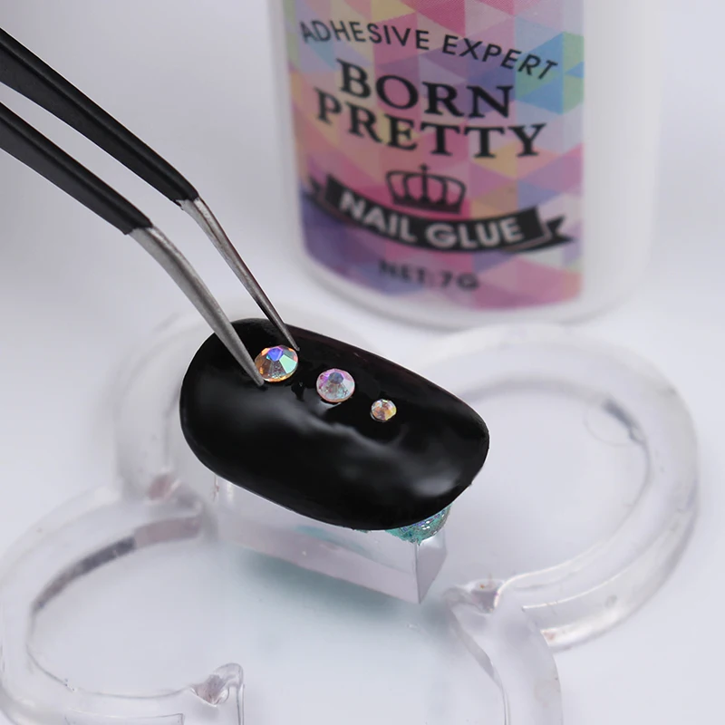 7g BORN PRETTY украшение для ногтей клей горный хрусталь плоские нижние наконечники