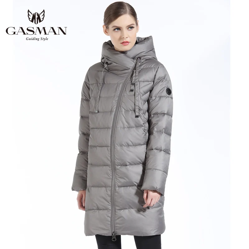 GASMAN 2019 Женский Пуховк Длинный Большой Размер Куртка Женская Зимняя Пуховки Био