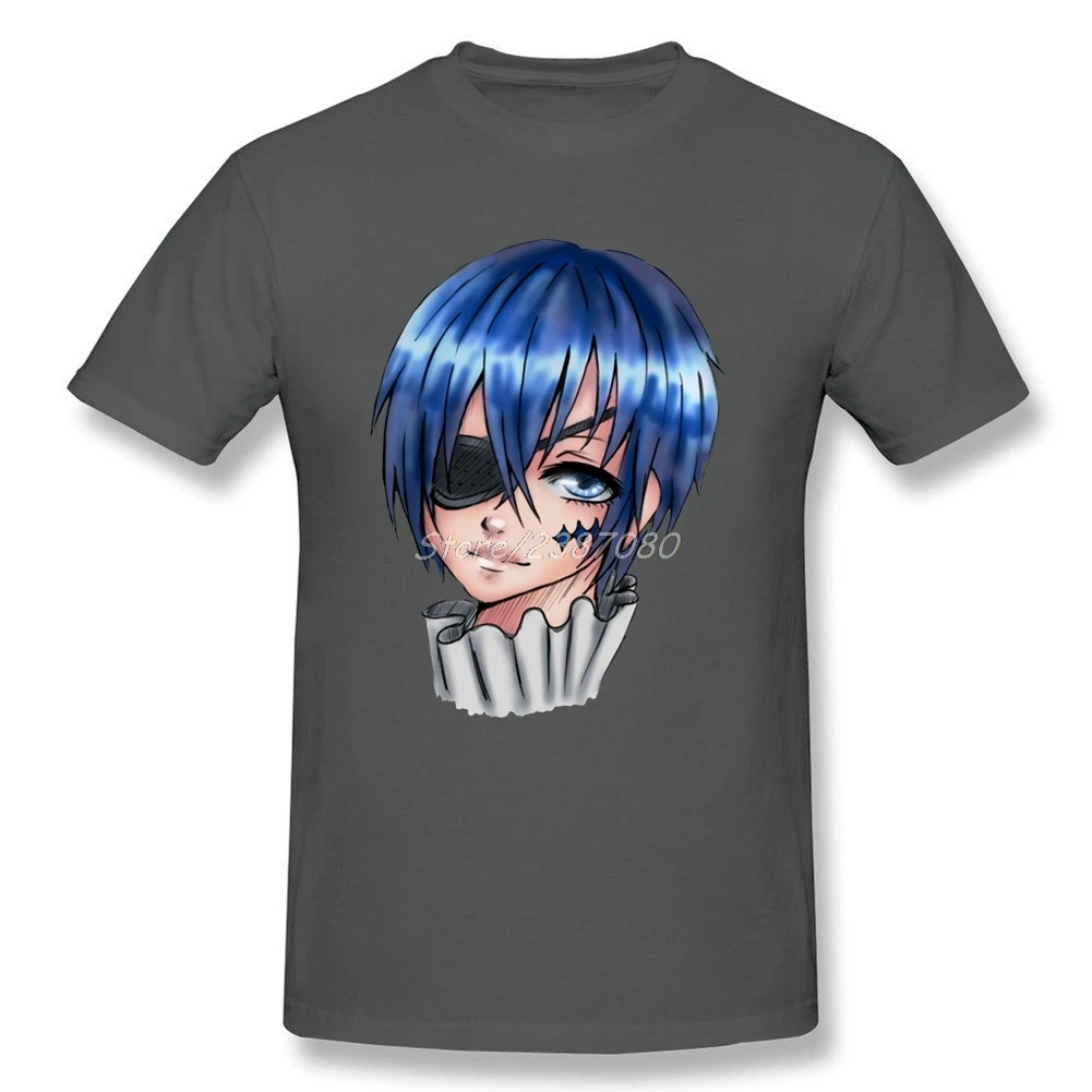 Ciel Phantom Black Butler T Shirt Cotton Crewneck Short Sleeve T-shirts For Men Fashion Cheap Plus Size Men's Shirts | Мужская