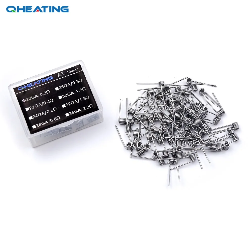 Qheater 100 шт. электронная Сигарета rda атомайзер фитиль проволока катушка