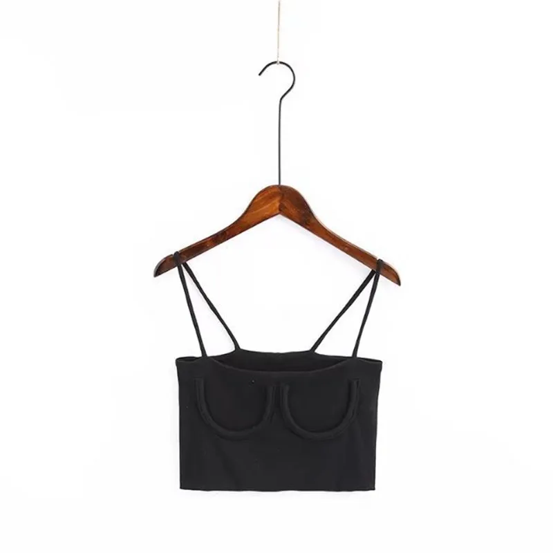 2019 Summer Sexy Camis Women Solid Spaghetti Strap Sleeveless Strapless Short Crop Tops Club Vest Female | Женская одежда