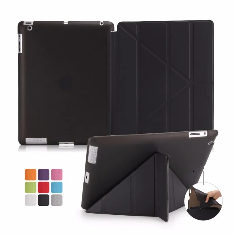

Чехол для планшета ipad 2/3/4, мягкий откидной Чехол из ТПУ с подставкой, чехол из искусственной кожи для ipad 2, 3, 4, защитный чехол 9,7 дюйма, умное Пр...