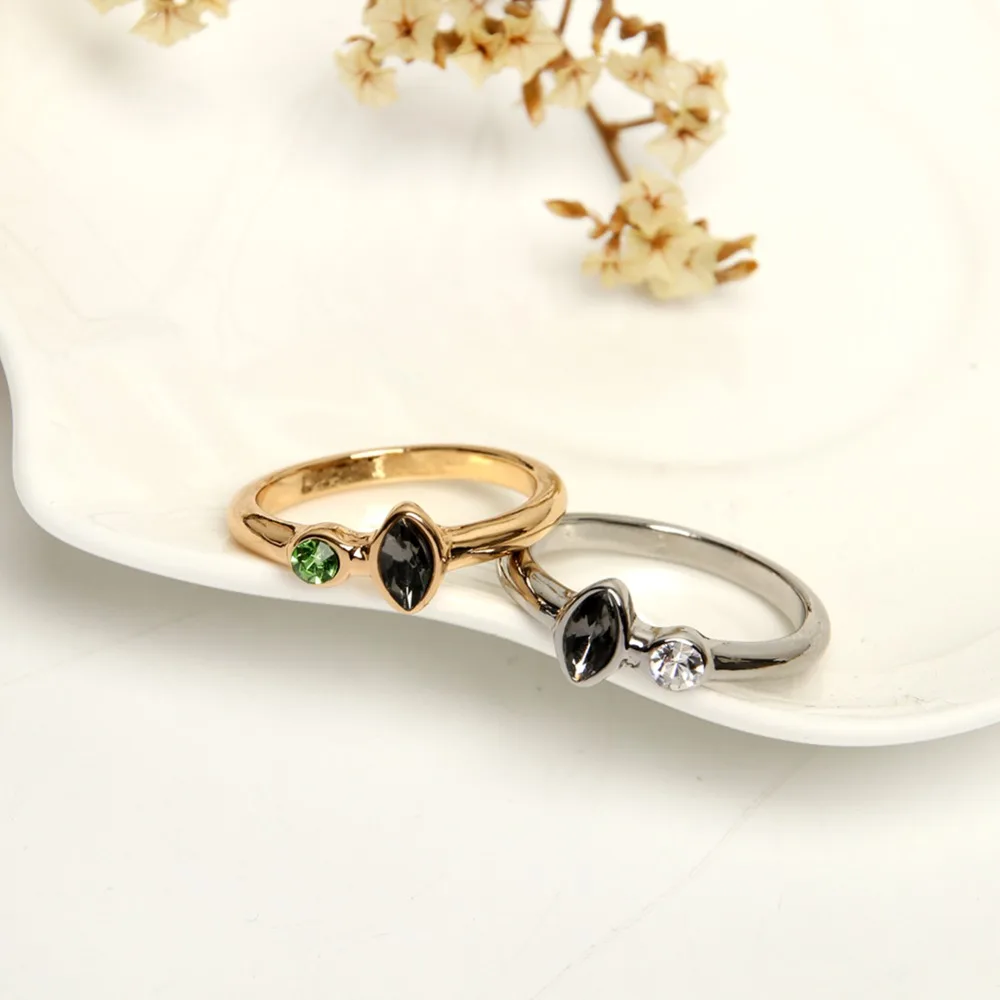 

JUJIE Fashion Simple Crystal Rings For Women 2019 Matel Ring Jewelry Dropshipping