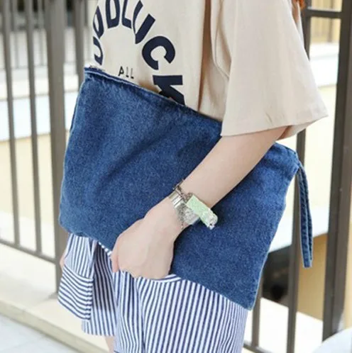 

Fashion Vintage Jeans Denim Women Bags HandBags Girls purse Day Clutches Bag Totes carteira bolsa feminina 3824