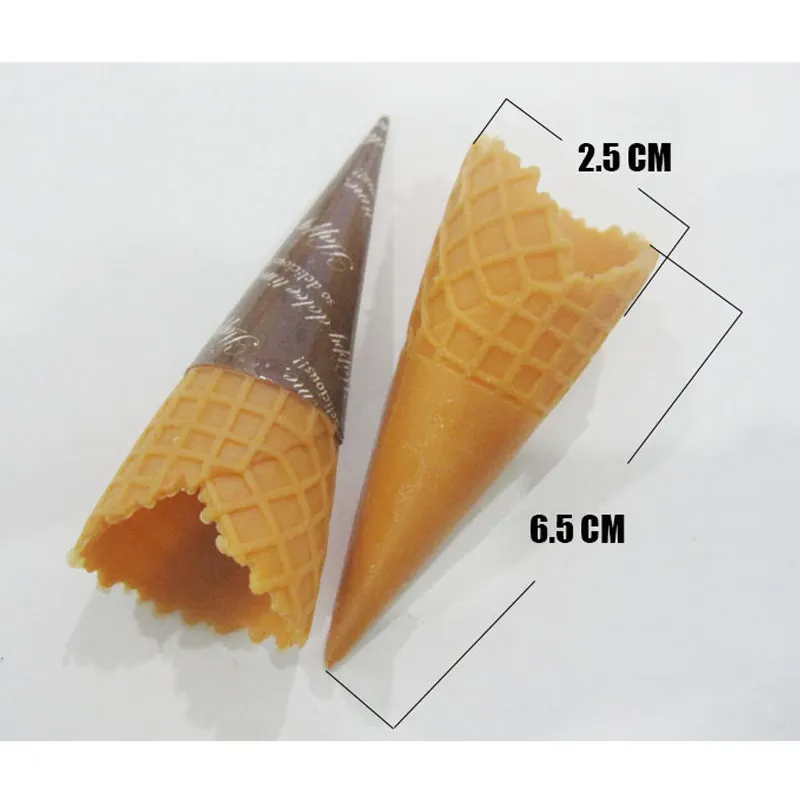 10 шт./лот миниатюрный конус для мороженого пластиковые поделки из ПВХ