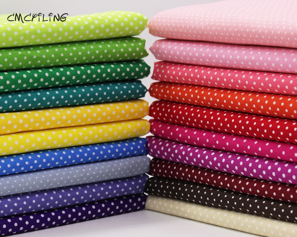 20 видов цветов Ассорти &quotМини точки&quot хлопчатобумажная ткань Жир четвертей