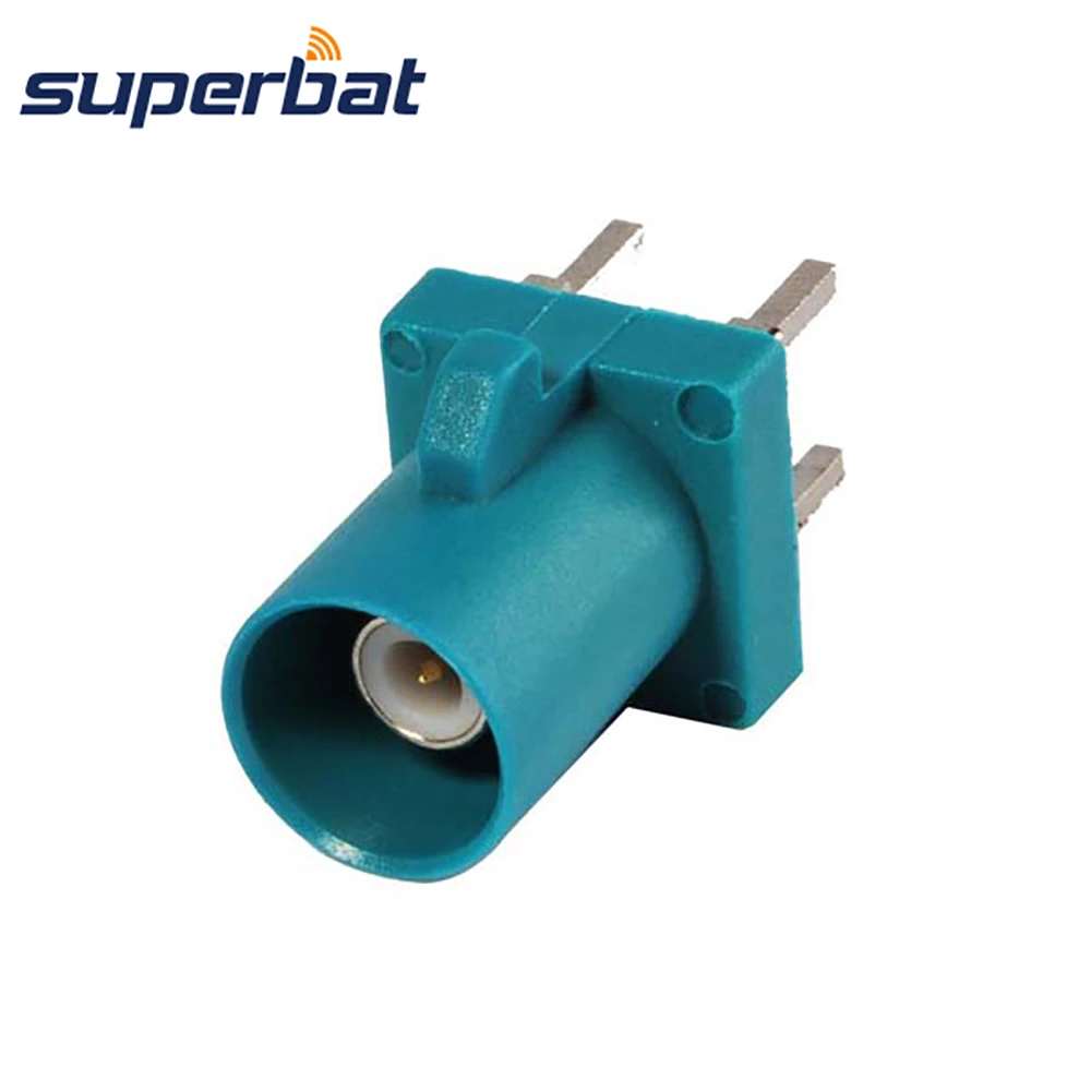 Superbat Fakra Z Waterblue/5021 штекер для монтажа печатной платы прямой соединитель
