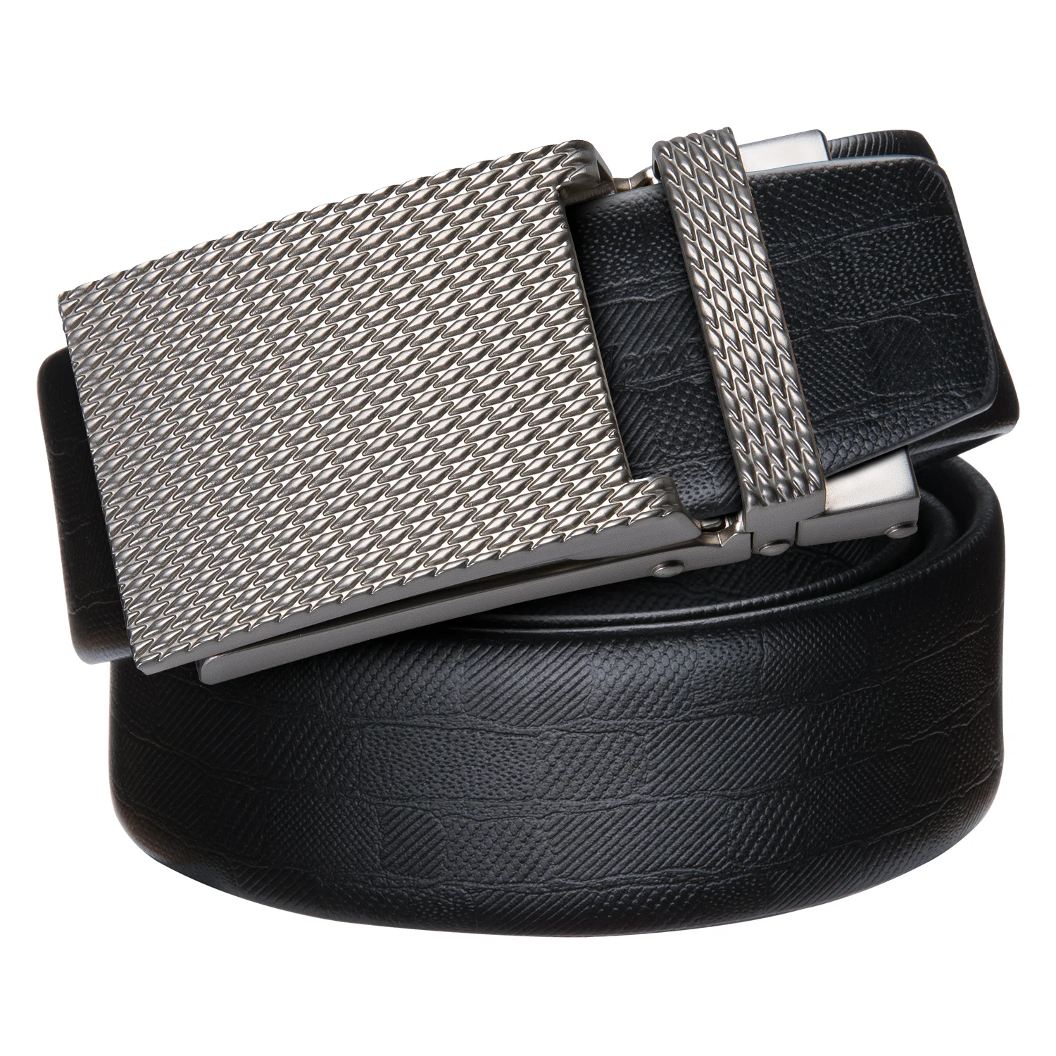 

High Quality Men's Belt Luxury Barry.Wang Automatic Buckle Black Genuine Leather Belt Fashion Men Belts Dropshipping G-2040