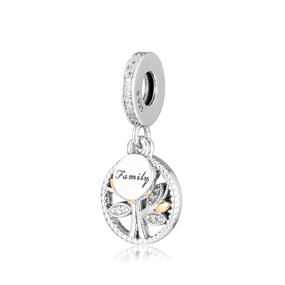 Fits for Pandora Beads Bracelets Family Heritage Charms with 14K Real Gold 100% 925 Sterling Silver Jewelry Free Shipping | Украшения и