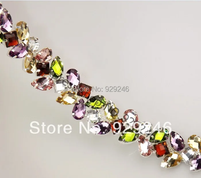 2 3 см фиолетовый коричневый розовый зеленый красный смоляные Стразы цепи планки