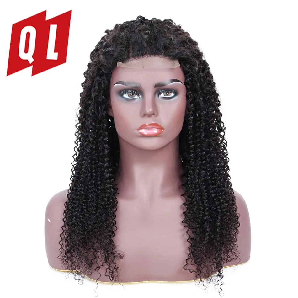 QLOVE 4*4 бразильские кудрявые вьющиеся волосы фронтальные парики 150% плотность