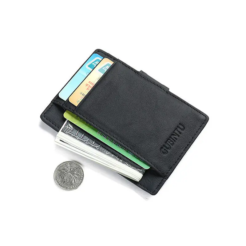 Мужской кожаный бумажник высокого качества для путешествий тонкий Rfid передний